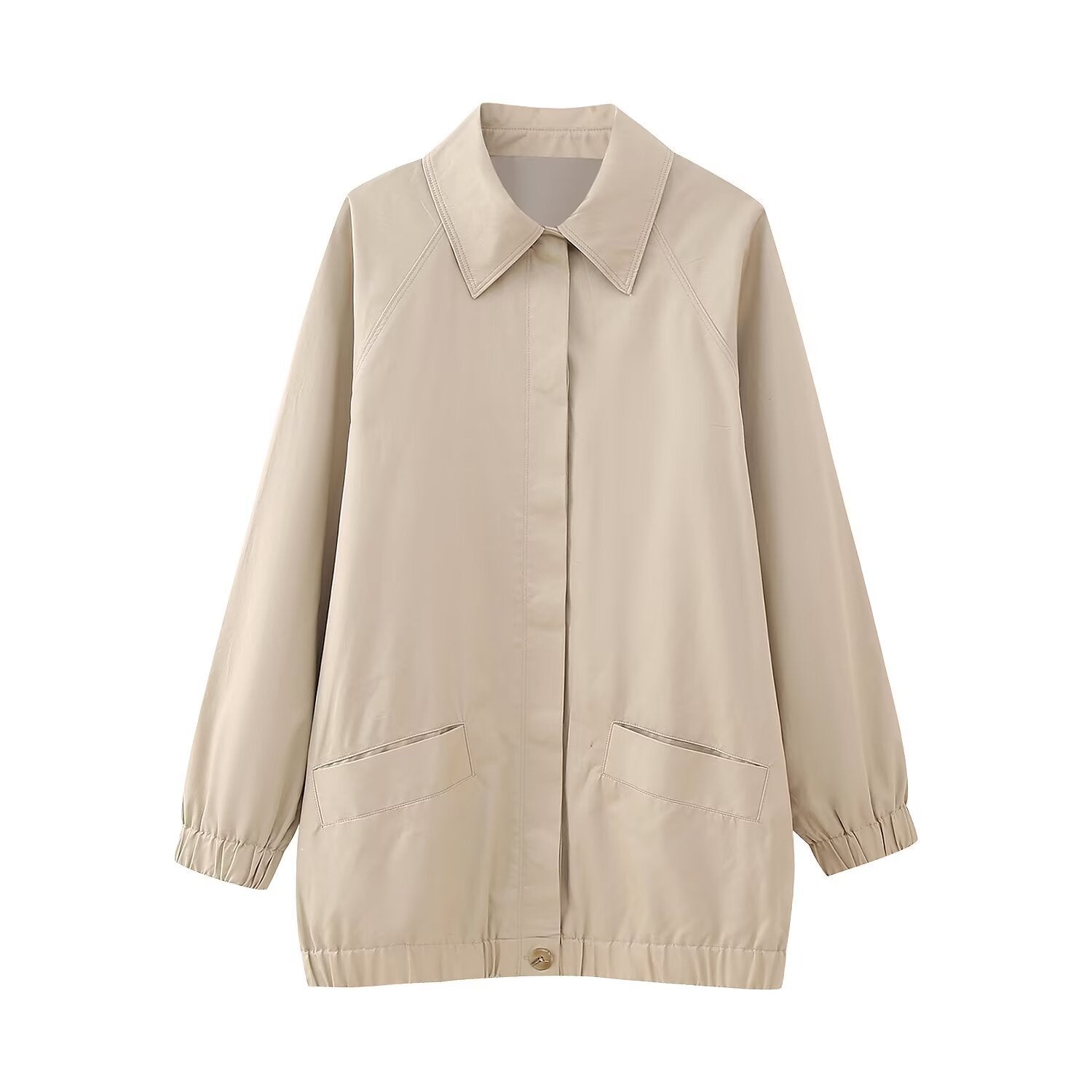 Minimalist mid length casual jacket