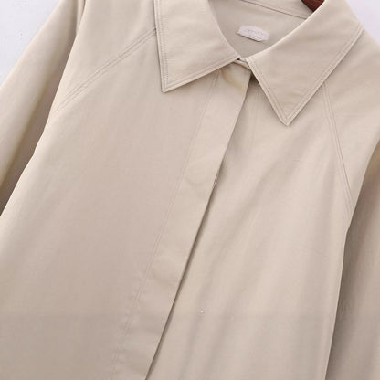 Minimalist mid length casual jacket